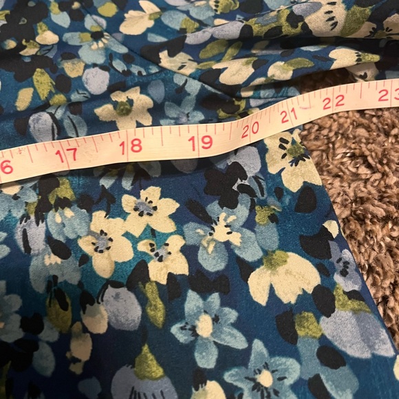 Zadie B’s Blue Green Floral Ruffled Tiered Maxi Dress with Bishop Sleeves Large - Picture 10 of 11